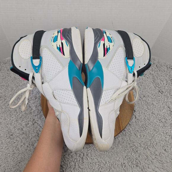Jordan 8 Retro Mens 15 South Beach 2018 White Turbo Green Sneaker 305381-113 main image 12